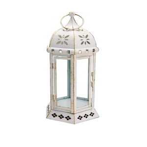 Luxury <b>Large</b> Metal Wind Lamp with Glass Candle Stick Jar Holder Fashionable Trending Design for Wedding Christmas As Centerpiece - Product Image 4