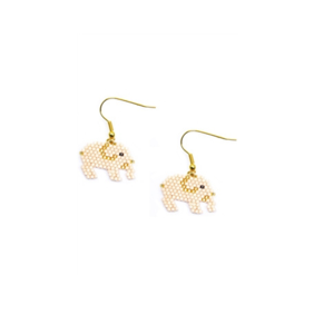 Boucles d'oreilles ethniques tribales plaquées or avec franges et motifs géométriques pour un look spectaculaire pour mariage et soirée - Product Image 4