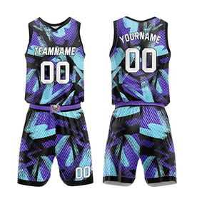 Ensembles d'uniformes de basket-ball personnalisés, maillot personnalisé imprimé avec le nom de l'équipe, le numéro, le logo pour hommes, femmes et jeunes - Product Image 4