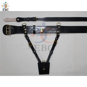 Commonwealth European France British Sam Browne Cinturón de oficial de cuero Repro Luxury Sam Browne Cinturones de cuero con correa para el hombro - Product Image 2