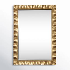 Espejo de Pared Cuadrado Dorado Estilo Art Deco con Marco Ondulado Texturizado, Decoración Moderna y Glamurosa para Sala de Estar, Entrada, Boda - Product Image 3