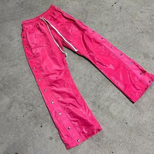 Hot Selling Waterproof <b>Nylon</b> <b>Pants</b> Custom logo <b>Track</b> Sweats Buttons up Stripped <b>Pants</b> for Men - Product Image 3