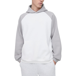 OEM personnalisé hommes manches raglan sweats à capuche pull-over en polaire lourde Streetwear fabricant de sweats à capuche de haute qualité - Product Image 2