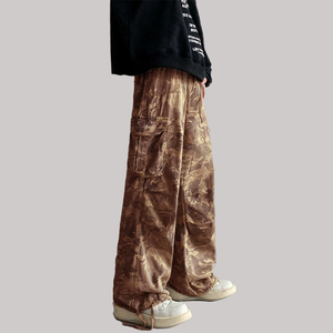 กางเกงยีนส์ลายพรางสำหรับผู้ชายกางเกงขากว้างทรงหลวมคุณภาพสูง - Product Image 5