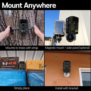 Zerobeam T9 thông minh ngoài trời Trail <span class=keywords><strong>Camera</strong></span> 8MP IP66 không thấm nước với 32m phát hiện chuyển động cho đêm ghi âm & động vật hoang dã quan sát - Product Image 6