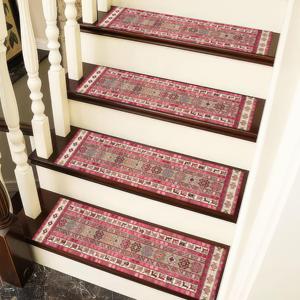 Alfombra Estampada - Alfombra Vintage con Diseño de Escalones, Lavable, Ideal para Regalo, Alfombra Estampada Acogedora - Product Image 5