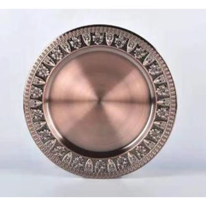 Vente en gros d'assiettes de présentation en cuivre de qualité exclusive pour les mariages Plats de table et assiettes pour hôtels et restaurants - Product Image 6