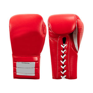 Boxing <b>Gloves</b> Custom Logo Printing Professional Real Leather <b>Lace</b> up Boxing <b>Gloves</b> for Adults - Product Image 1