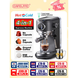 Cafetera Espresso Automática 4 en 1 Cafelffe, Compatible con Cápsulas Dolce Gusto y Nes, Preparadora de Cappuccino, Fuente de Alimentación Eléctrica - Product Image 4