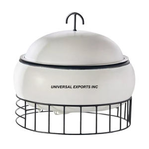 Hotpot de acero inoxidable de doble pared, cazuela de diseñador hecha a mano pulida brillante, última colección, calentador de alimentos de metal elegante - Product Image 6