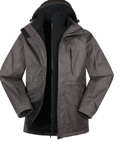 Mountain Warehouse Veste imperméable 3-en-1 Bracken Extreme grise pour homme - Product Image 4