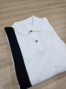Cárdigan calado personalizado para hombre, Polo de punto abierto con botones, suéter de manga larga, camisa de ganchillo, cuello de Polo estándar de verano para hombre - Product Image 2