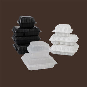 <b>Disposable</b> microwave safe white <b>containers</b> 6 in <b>food</b> clamshell MFPP - Product Image 5