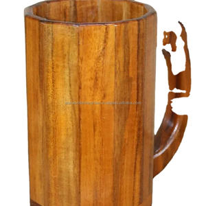 Tasse à mangue en bois d'acacia pour ours et café Cuisine et table Tasses à boire en bois faites à la main pour eau Dirking disponible - Product Image 5