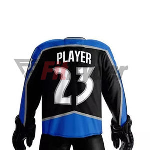 Uniformes de hockey sobre hielo de poliéster personalizables de secado rápido y transpirable Impresión de logotipo profesional con juegos de OEM de nombre de equipo - Product Image 6