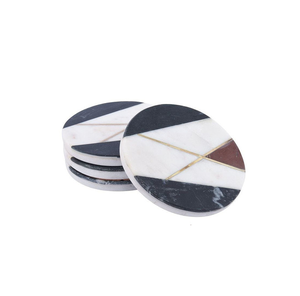 ที่รองแก้วหินอ่อนที่เป็นเอกลักษณ์ทำด้วยมือถาดรองเครื่องดื่มสำหรับถ้วยกาแฟพร้อมที่รองแก้วหินอ่อน - Product Image 5