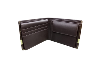 Venta caliente Bi-fold RFID Bloqueo Cuero genuino Hombres Delgado Diseño minimalista Bordado Tarjeta corta abierta Poliéster bohemio - Product Image 2