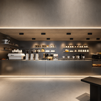 Étagère murale, présentoir LED, table basse, vitrine, mobilier d'hôtel, mobilier de restaurant, mobilier de bar, chariot de service alimentaire, bar à outils, bar doré