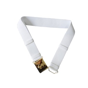 2025 Custom Brass Buckle Duty Stable Belt with <b>Gold</b> Logo White Waist Belt for Personal Defense Equipment-OEM/ODM Customized - Product Image 6