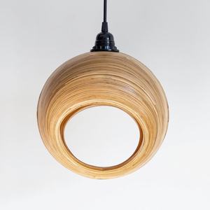 Luz colgante moderna de pantalla de techo de bambú hilado para iluminación de baño lámparas colgantes decorativas - Product Image 5