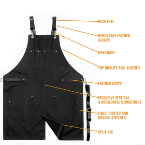Multifunctional <b>Tool</b> Woodworking Apron Durable Goods Heavy Duty Waxed Unisex Canvas <b>Work</b> Apron Waterproof Apron for <b>Tools</b> - Product Image 2
