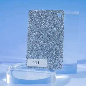 Feuille d'acrylique moulée découpée au laser, blanche argentée pailletée, 1/8 po, avec service de découpe - Product Image 1