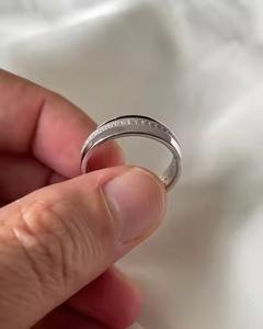 Anillo de bodas de plata de ley 925 para hombre con Canal CVD Diamond Embrace elegancia atemporal Iced out Band Ring para fiestas - Product Image 4