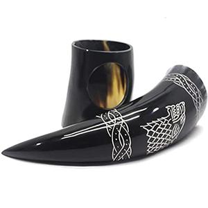 Cuerno Vikingo para Beber, Hecho a Mano con Cuerno Natural, Taza Rústica Nórdica para Cerveza, Decoración de Bar a Precio Económico - Product Image 2