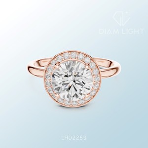 Handcrafted design perfect for wholesale buyers needing high quality rings Luxury round <b>cluster</b> ring make to order IGI certified - Product Image 1