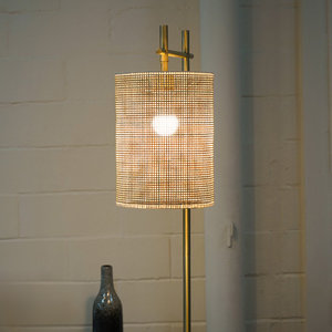 60-Inch Bamboo Cylinder <b>Shade</b> <b>Floor</b> <b>Lamp</b> Elegant Turning Tool <b>for</b> Home Decor - Product Image 5