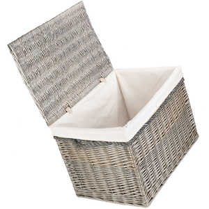 Antique 58 cm Large Wash Storage Basket Elegant Vintage <b>Wicker</b> Design - Product Image 4