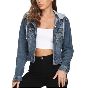 Logo personnalisé OEM Design élégant Sports Patch femmes Jean Denim vestes Crop Top en détresse déchiré vestes de mode Haus Industries - Product Image 6