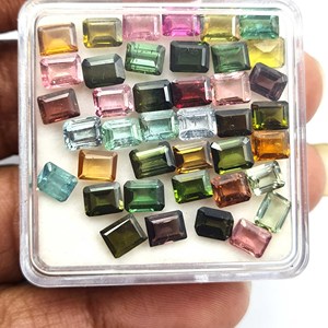 พลอยทัวร์มาลีนหลายสีขนาด2-30มม. 10 CT ผ่านการอบด้วยความร้อนสำหรับทำเครื่องประดับอัญมณีหลวม - Product Image 3