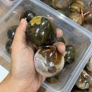 Venta al por Mayor de Esferas de Jaspe Natural de Jawa Barat de Alta Calidad, Piedras Preciosas Pulimentadas, Artesanía, Cristal Curativo, Decoración, Indocraftstone - Product Image 5