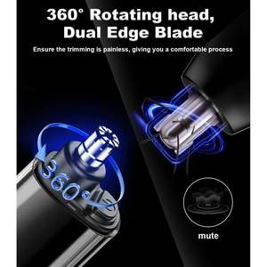 Recortador de Vello Nasal y de Orejas Portátil con Pantalla Digital, Recargable, Indoloro, con Fuente de Alimentación USB, Afeitadora Facial y de Cejas - Product Image 6