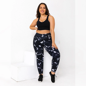 Mallas de Yoga de cintura elástica alta para mujer, ropa deportiva estampada de talla grande, mallas ajustadas sin costuras para gimnasio - Product Image 4