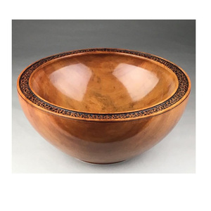 Tazón redondo de madera de teca para comida, último diseño, forma y tamaño personalizados, patrón rayado, utensilios de cocina, plato de comida, tazón japonés - Product Image 4