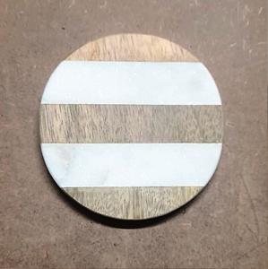 Custom Material Coaster Set Classic Style round Stone Pads for Kitchen Made in India - Product Image 2