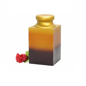 Urna Funeraria Moderna de Lujo para Cenizas Humanas, Cuadrada, Hecha a Mano, con Acabado Dorado, Metal, Conmemorativa, Fabricante Mayorista OEM. - Product Image 2