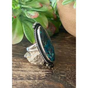 Scott Skeets Thunder Mountain <b>Turquoise</b> Sterling Silver <b>Ring</b> Size 7.25 - Product Image 3