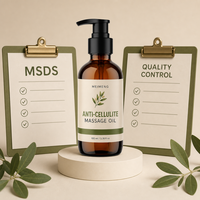 Huile de massage anti-cellulite à marque privée 100 ml, huile de massage corporelle botanique OEM ODM pour spa et soins quotidiens du corps