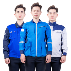 เสื้อแจ็คเก็ตทำงานผ้าโพลีเอสเตอร์ทันสมัย ผสมผสานฟังก์ชั่นและการออกแบบที่สวยงาม แห้งเร็ว ระบายอากาศได้ดี ทนทาน แขนยาว เหมาะสำหรับพนักงานโรงงาน - Product Image 4