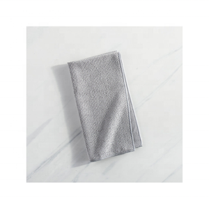 Serviettes de cuisine grises brodées 100% coton personnalisées biodégradables lavables en machine idéales pour les cuisines à la mode Pack Four Home - Product Image 3