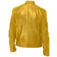 Veste en cuir pour homme de qualité supérieure, écologique, respirante, à séchage rapide, pour l'hiver, en cuir de vache, fermeture éclair avant, col montant, personnalisable