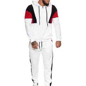 Ensemble de survêtement à capuche zippé pour homme, molleton surdimensionné, décontracté, entraînement physique, jogging, tenue streetwear - Product Image 2