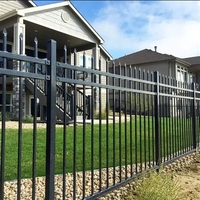 Panneau de clôture en acier moderne avec structure en tube carré pour jardin, villa et sécurité commerciale