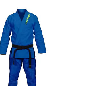 Uniforme de artes marciales de kimono Jiu Jitsu azul 100% algodón BJJ Gear Jiu Jitsu Gi Kimono en blanco BJJ Gi precio para desgaste básico de Jiu Jitsu - Product Image 5