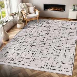 Alfombra de chenilla suave Netline Home NT201 lavable a máquina en blanco-NT201-WH - Product Image 2