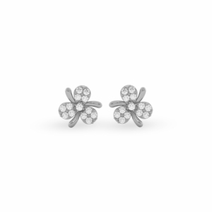 Boucles d'oreilles en or de style éventail floral enchanteur avec broche en or jaune-blanc avec cadeau d'anniversaire de diamant cultivé en laboratoire vérifié-DS0500 - Product Image 6
