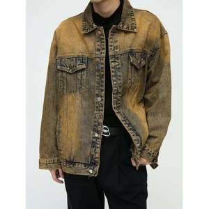 Chaqueta Vaquera Transpirable de Algodón 100% Premium Personalizada de Alta Calidad |   Ropa de Calle Informal Resistente y Ajustada para Hombre, Moda de Invierno - Product Image 5